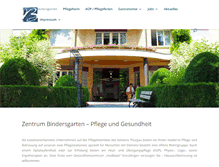 Tablet Screenshot of bindersgarten.ch